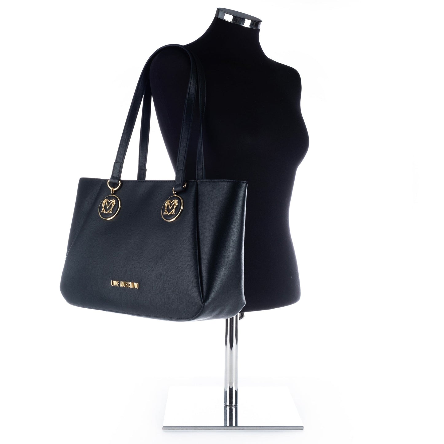 Bolsa Tote Preta Love Moschino
