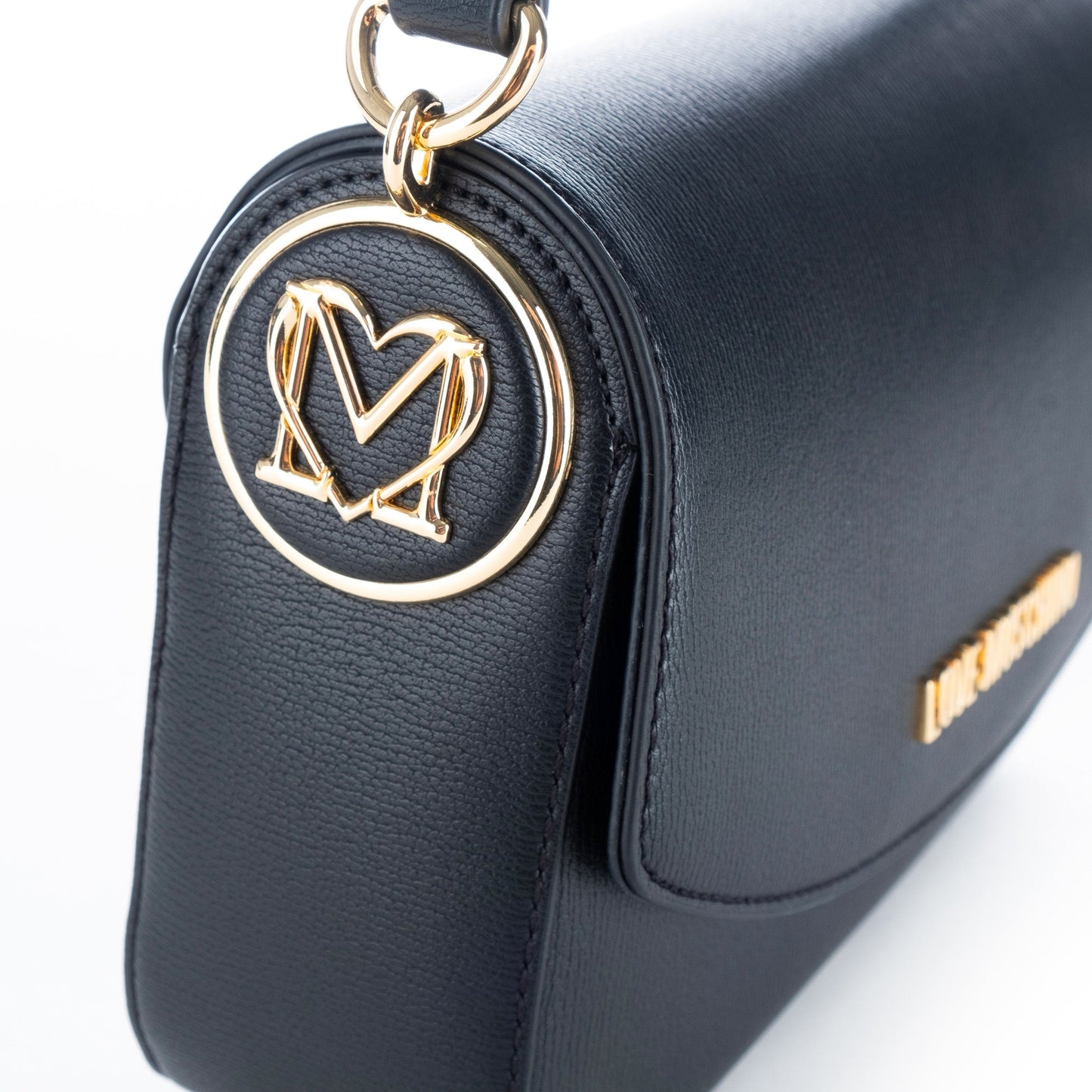 Bolsa de Ombro Preta Love Moschino