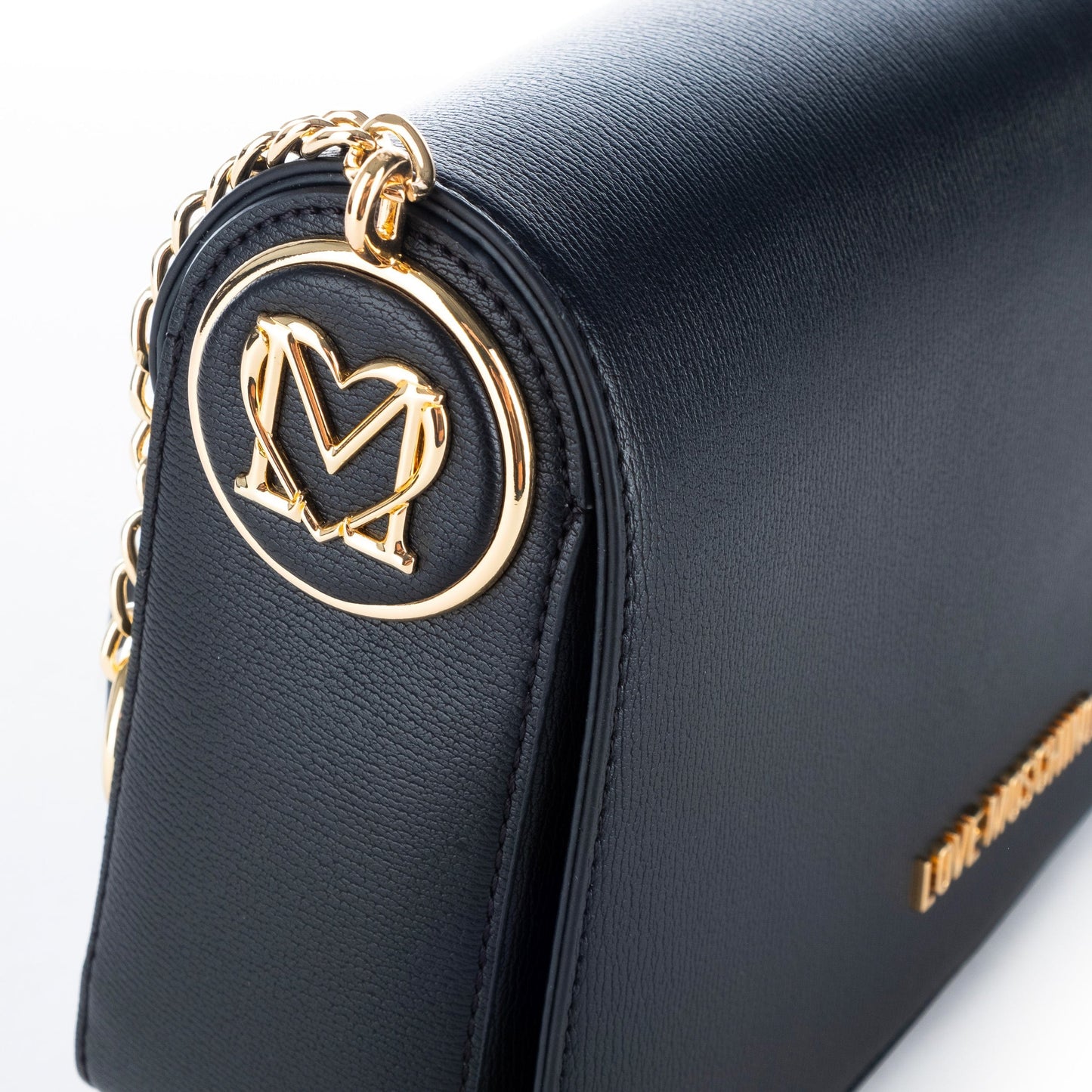 Bolsa de Ombro Preta Love Moschino