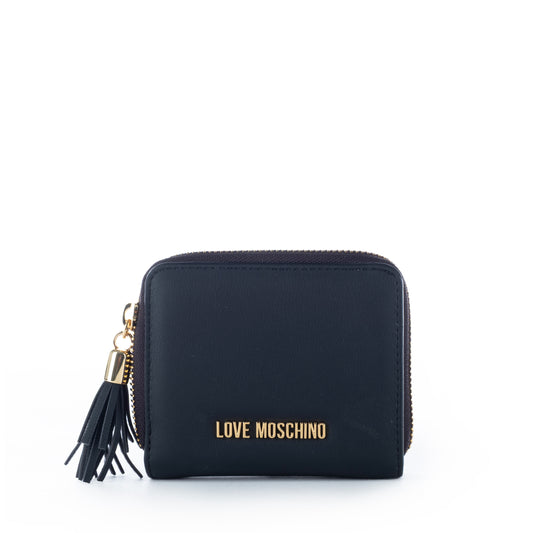 Porta Moedas Mulher Love Moschino Preto com Detalhe de Tassel