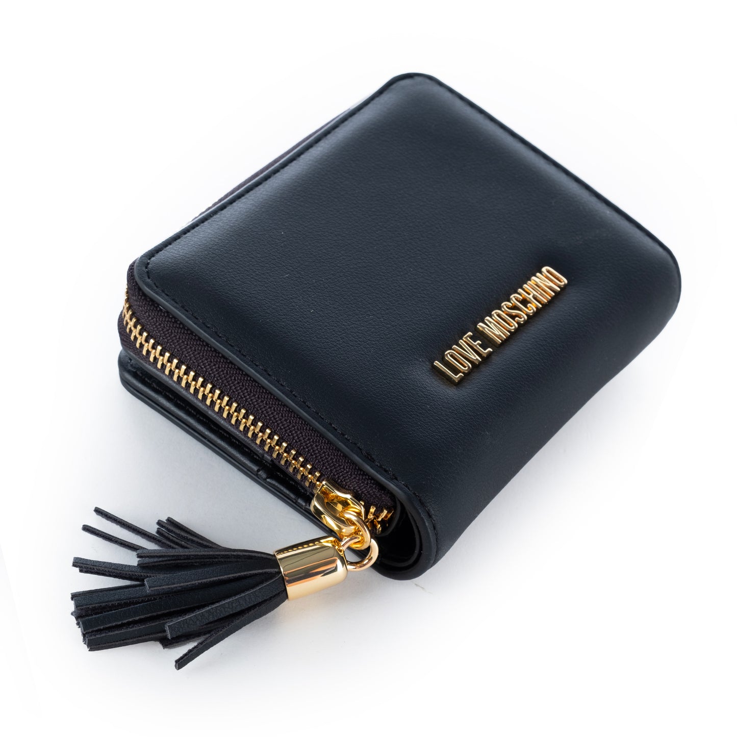 Porta Moedas Mulher Love Moschino Preto com Detalhe de Tassel