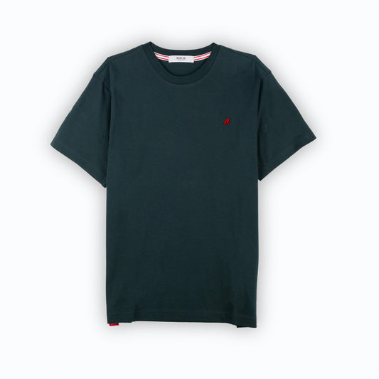 T-Shirt Homem Replay Verde Escuro com Logótipo Distintivo