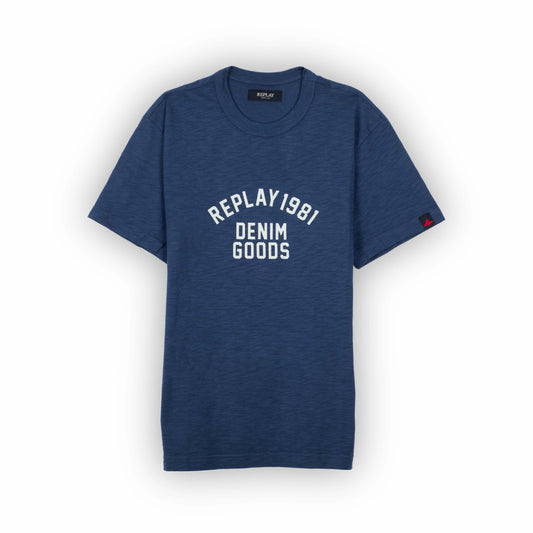 T-Shirt Homem Replay Azul