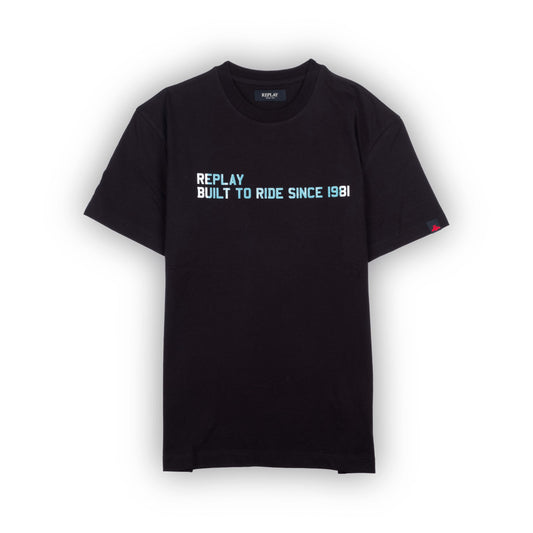 T-Shirt Homem Replay Preta