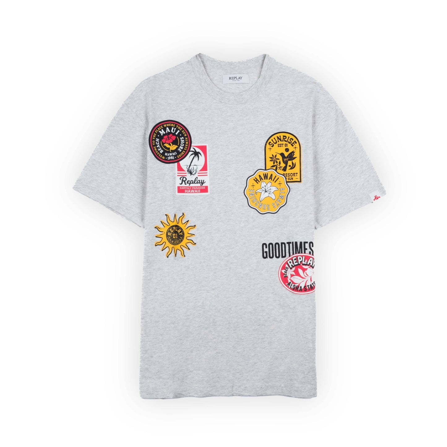 T-Shirt Homem Replay Cinza