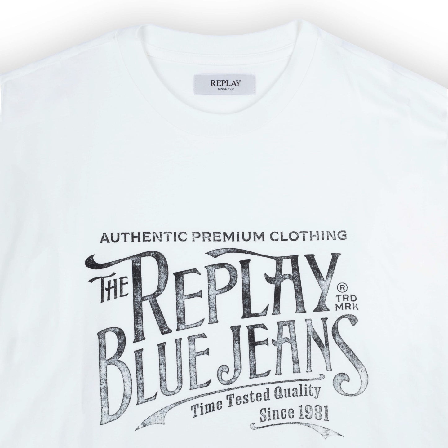 T-Shirt Homem Replay Branca