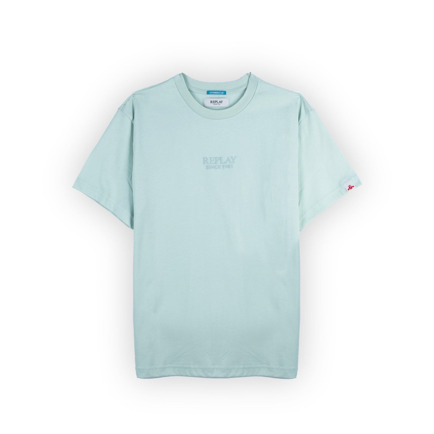 T-Shirt Homem Replay Verde Mar