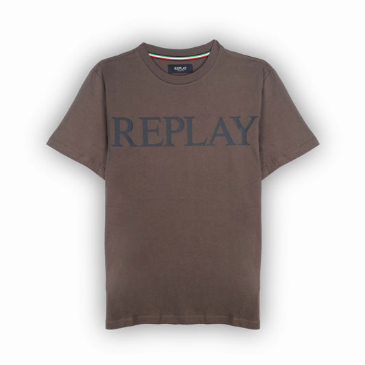 T-Shirt Homem Replay Castanha