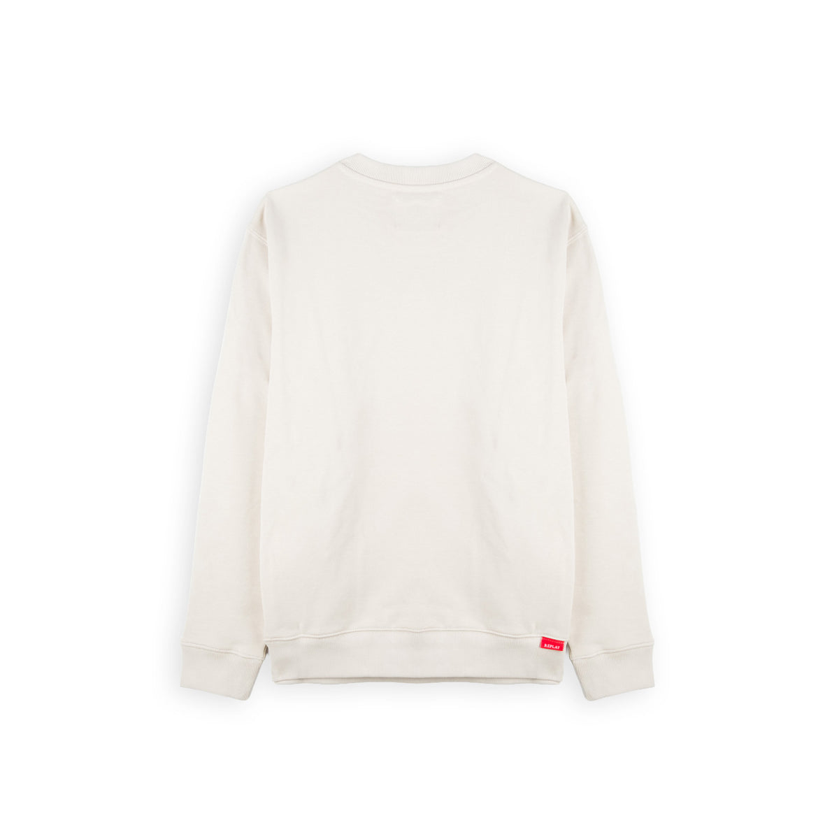Sweat Homem Replay Bege com Logótipo R Vermelho