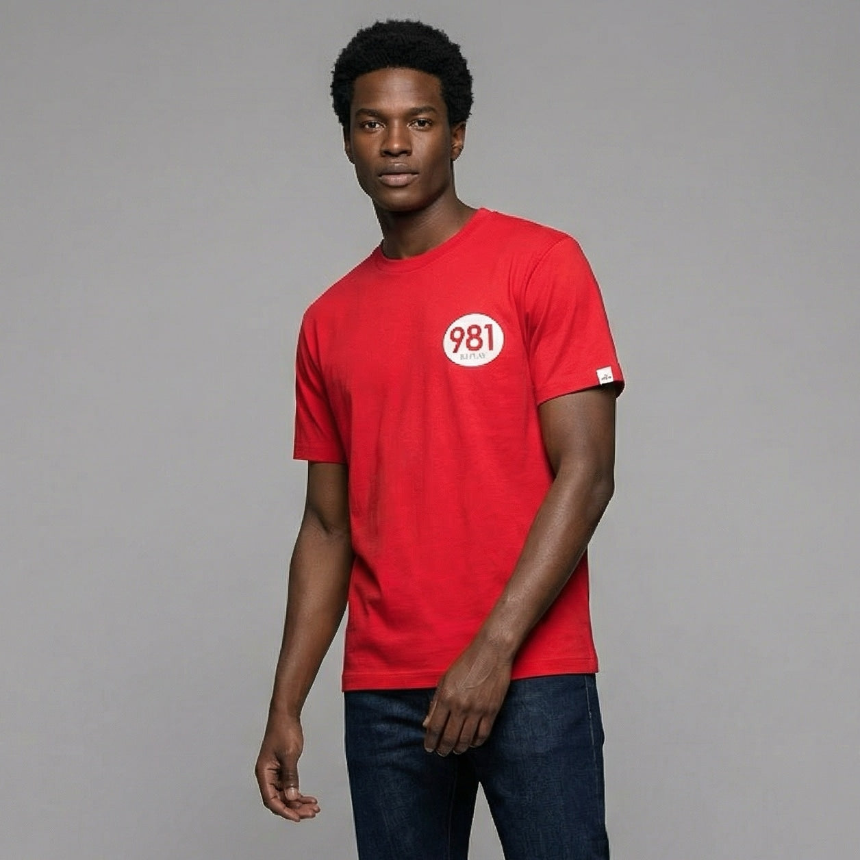 T-Shirt Homem Replay Vermelha com Estampa 981