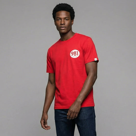 T-Shirt Homem Replay Vermelha com Estampa 981
