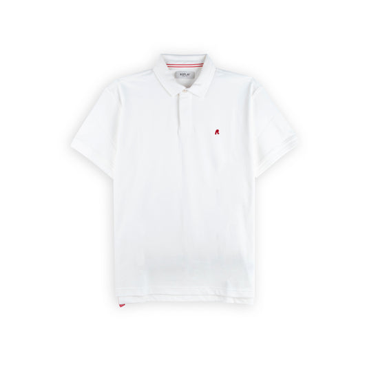 Polo Homem Branco Replay com Bordado Discreto