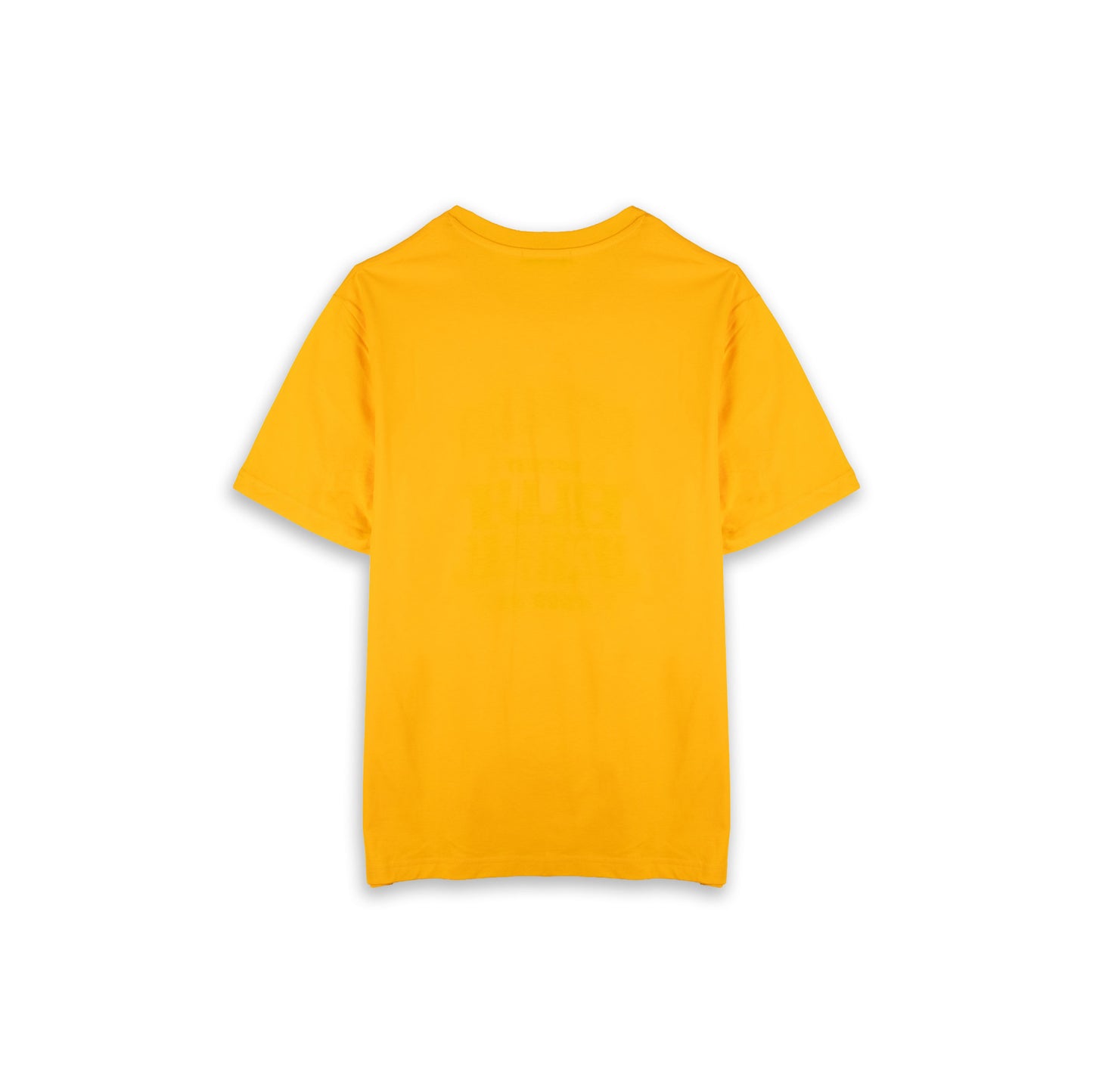 T-Shirt Homem Replay Amarela com Estampado Frontal Azul e Vermelho
