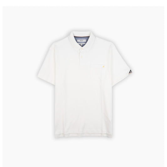 Polo Homem Replay Branco com Logótipo Bordado