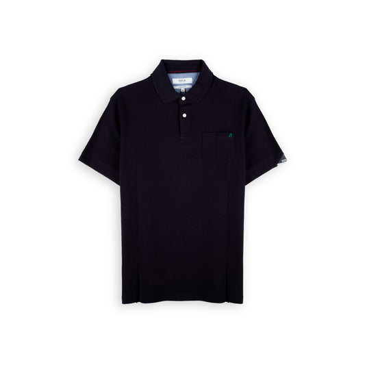 Polo Homem Replay Azul-Escuro com Bolso no Peito