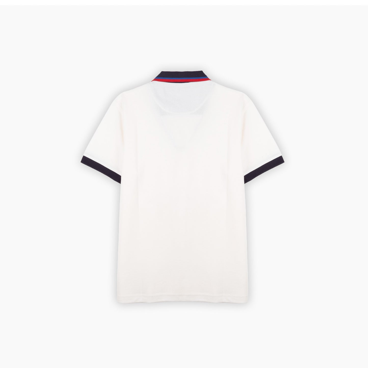 Polo Homem Replay Branco com Gola em V Contrastante