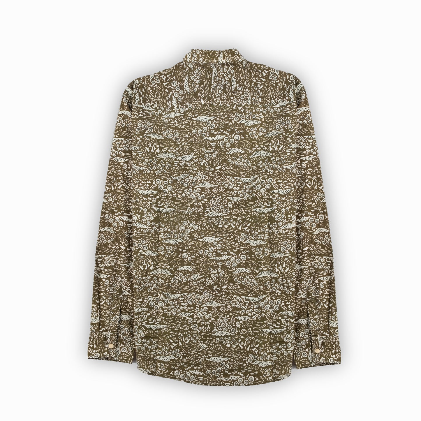 Camisa Homem Replay Verde Estampada