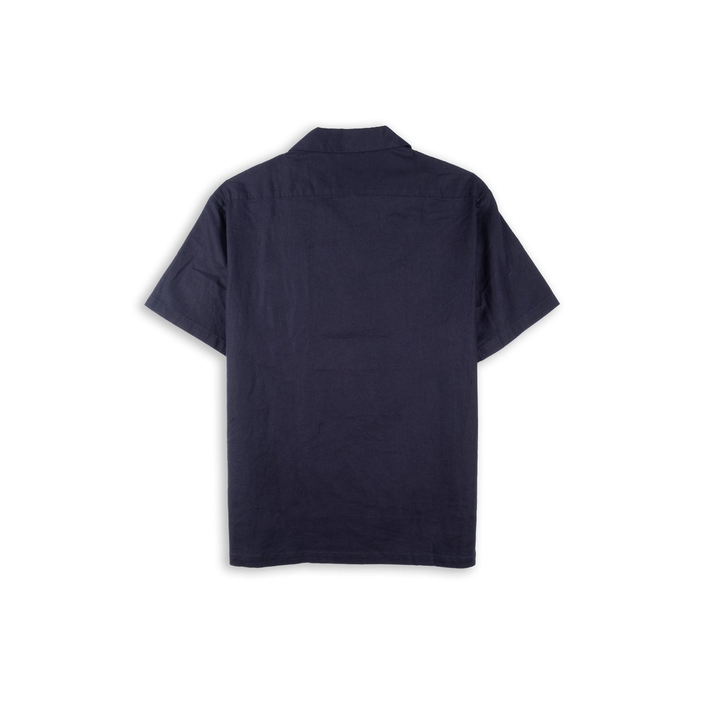 Camisa Homem Replay Azul Marinho com Bolso no Peito e Manga Curta