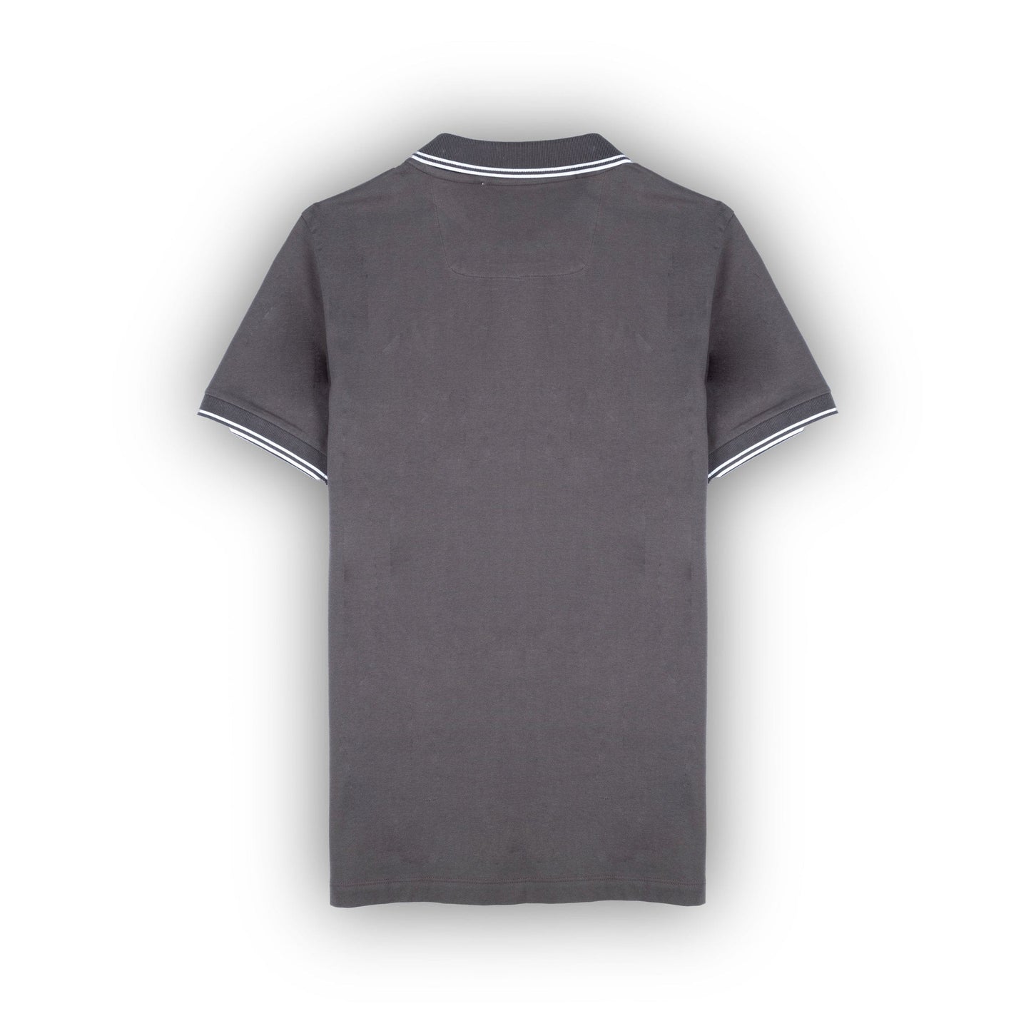Masculino Polo Geox Cinza com Detalhe de Risca Contrastante