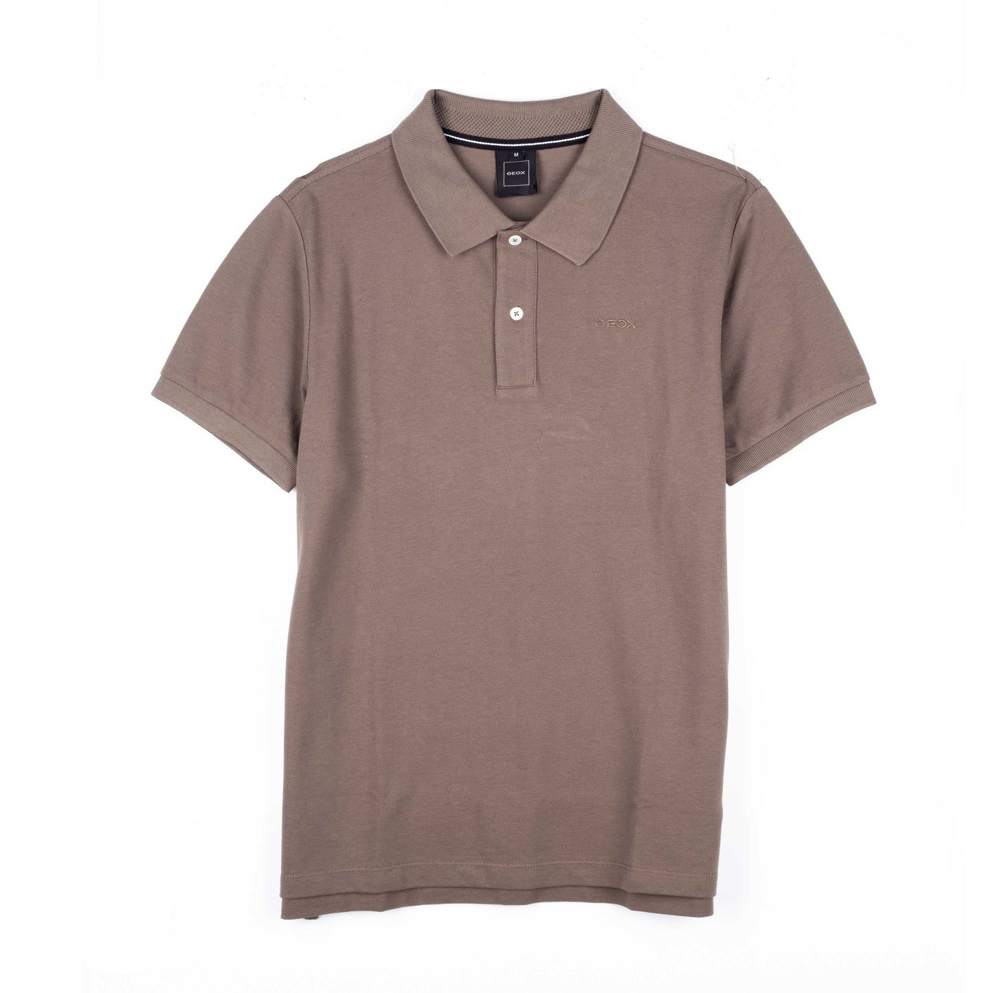 Polo Masculino Geox Castanho Clássico com Detalhes Elegantes