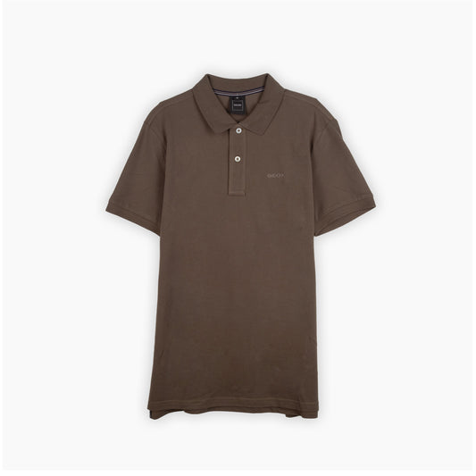 Polo Homem Geox Castanho com Logótipo Tonal