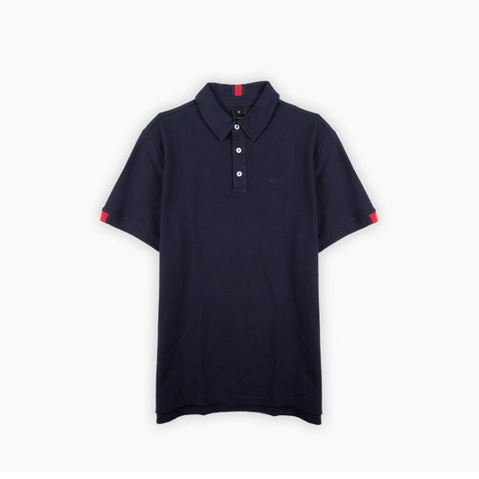 Polo Homem Geox Azul-Escuro com Detalhes Vermelhos