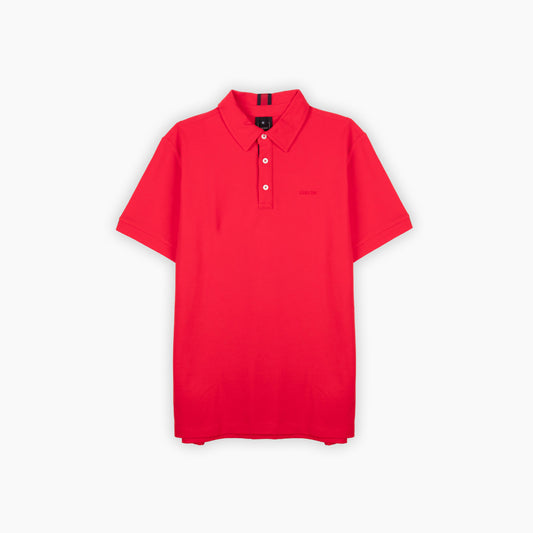 Polo Homem Geox Vermelho com Detalhes Contrastantes
