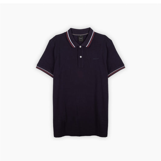 Polo Homem Geox Azul-Escuro com Riscas Contrastantes