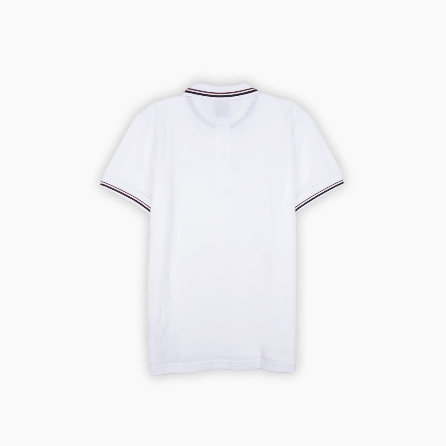 Polo Homem Geox Branco com Riscas Contrastantes