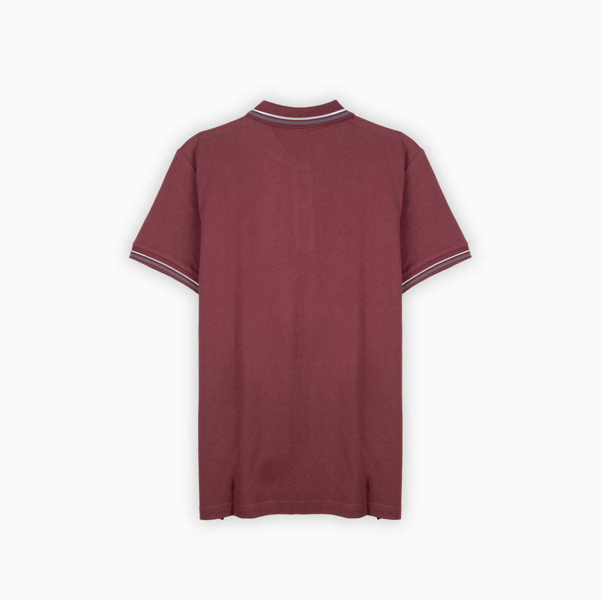 Polo Homem Geox Cor de Vinho com Riscas Contrastantes
