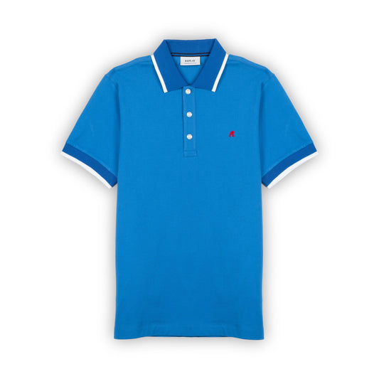 Polo de Homem REPLAY Azul – Estilo Italiano com Toque Casual