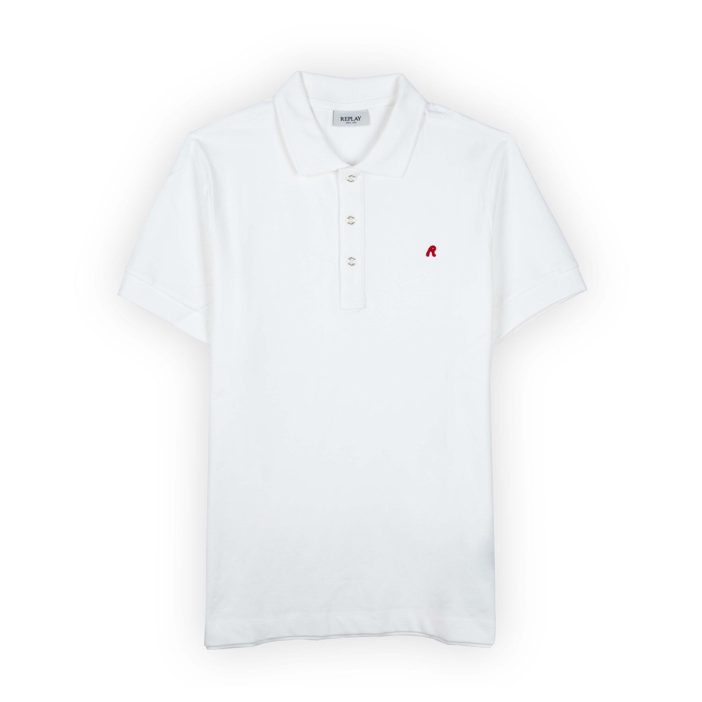 Polo Homem Replay Branco