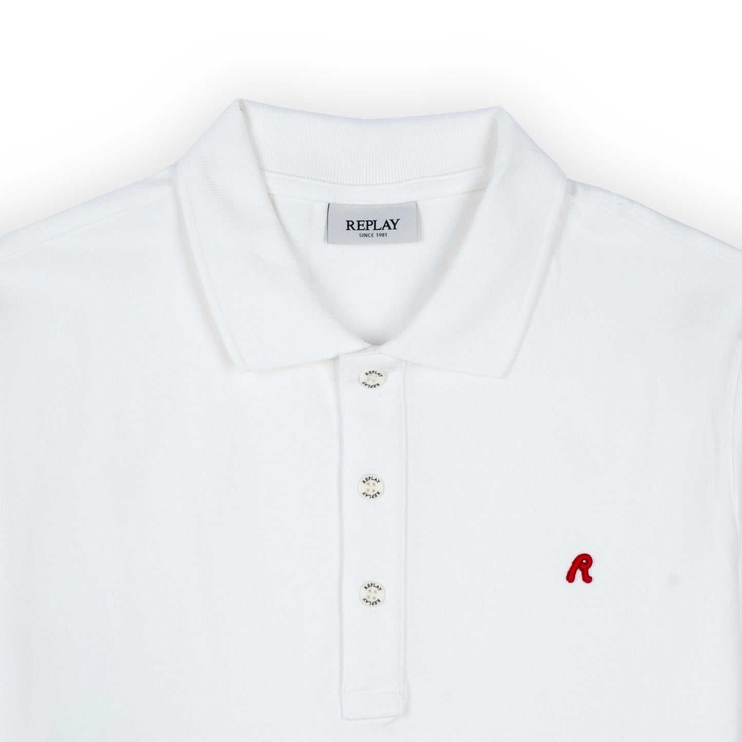 Polo Homem Replay Branco