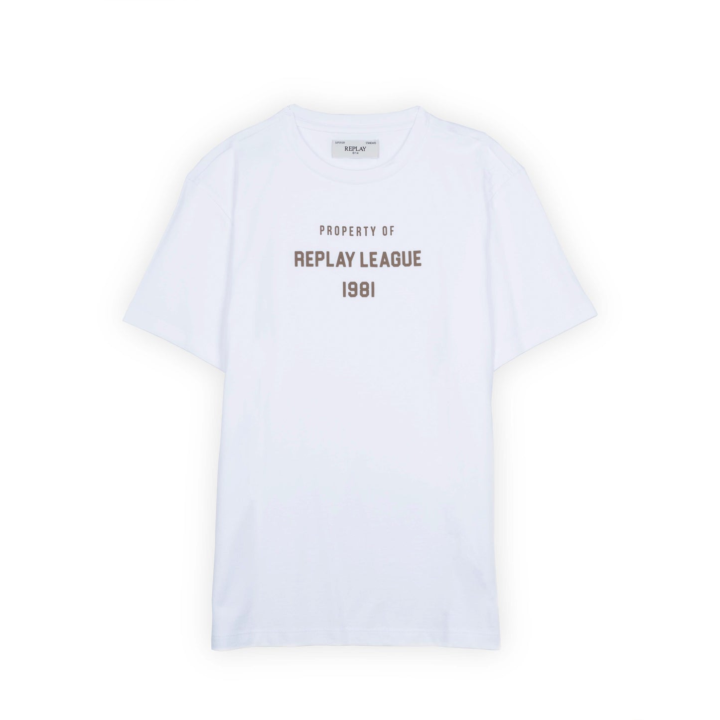 T-Shirt de Homem REPLAY – Estilo Vintage "Replay League 1981"