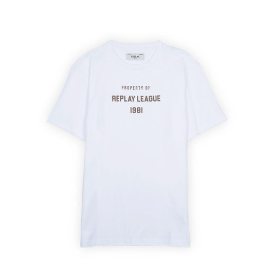 T-Shirt de Homem REPLAY – Estilo Vintage "Replay League 1981"