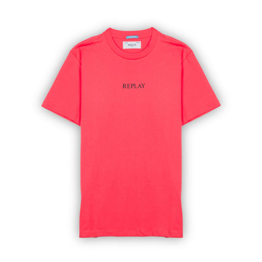 T-Shirt de Homem REPLAY – Minimalismo com Cor de Impacto