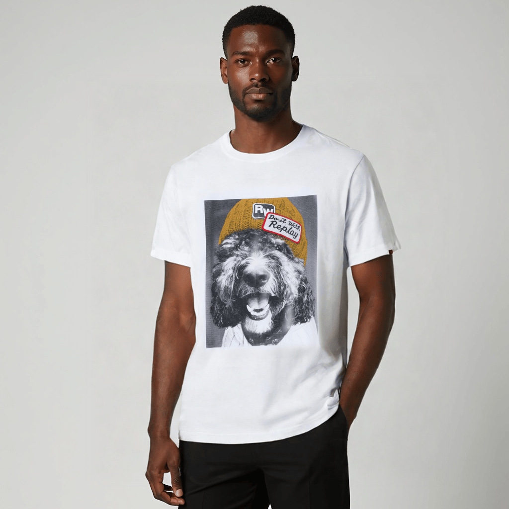 T-Shirt de Homem REPLAY – Estilo Casual com Estampa Gráfica