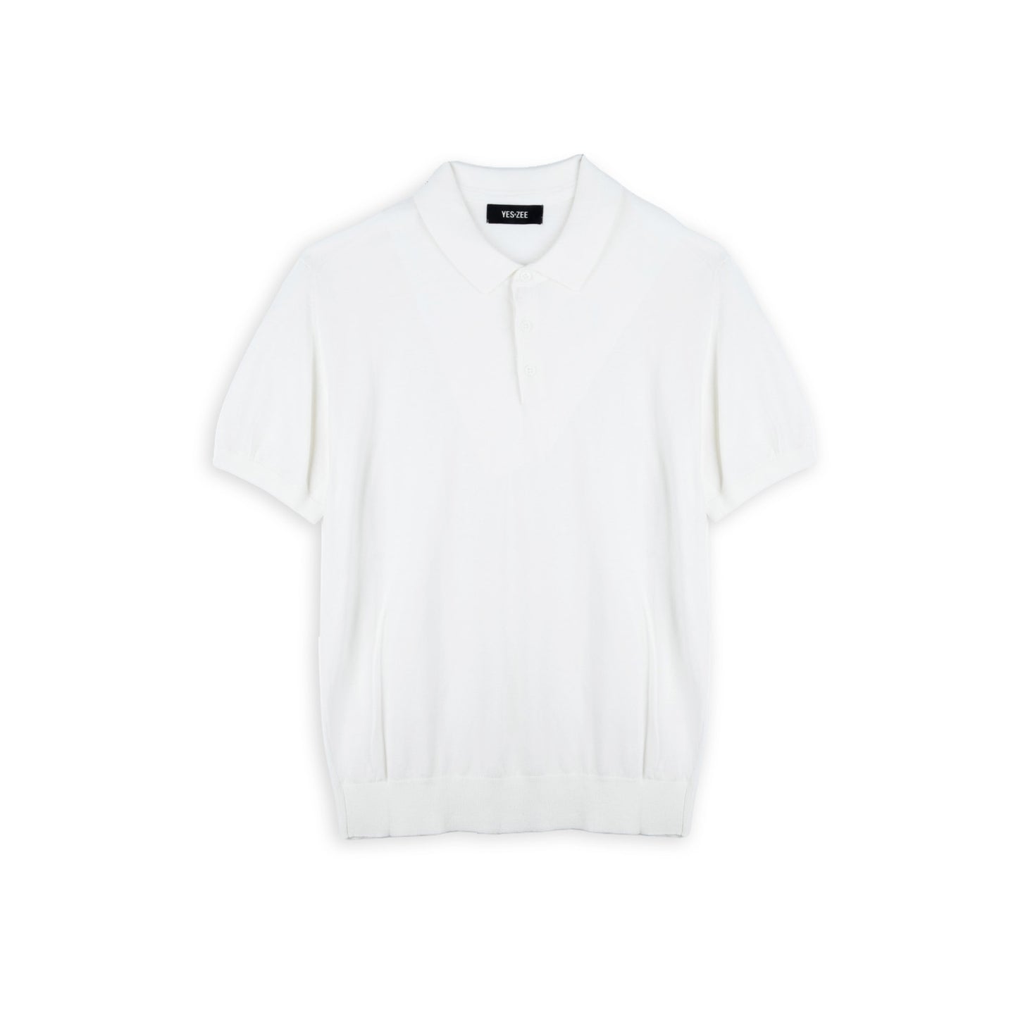 Polo Homem Yes Zee Branco de Linhas Minimalistas
