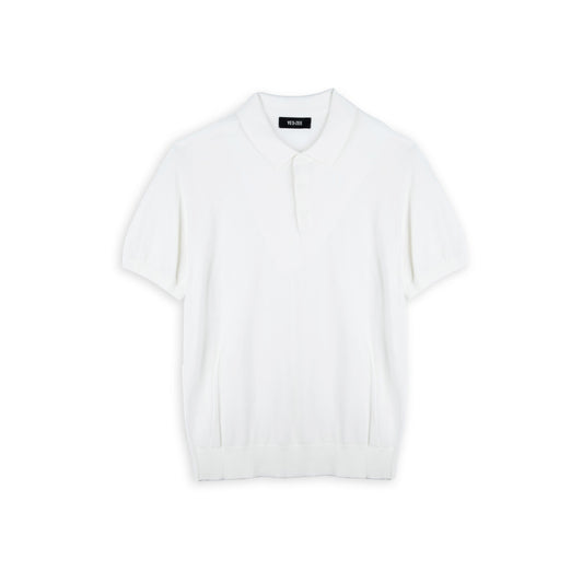 Polo Homem Yes Zee Branco de Linhas Minimalistas