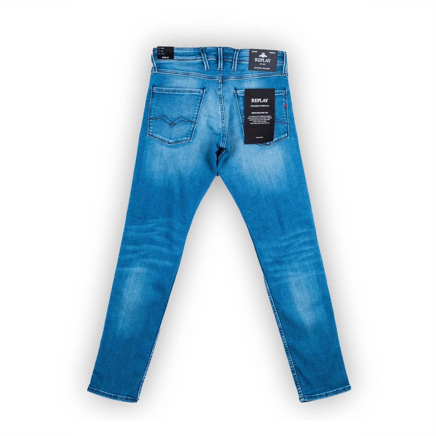 Calças Jeans Homem Replay Azul Médio
