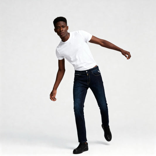 Calças Jeans Homem Replay Azul Escuro