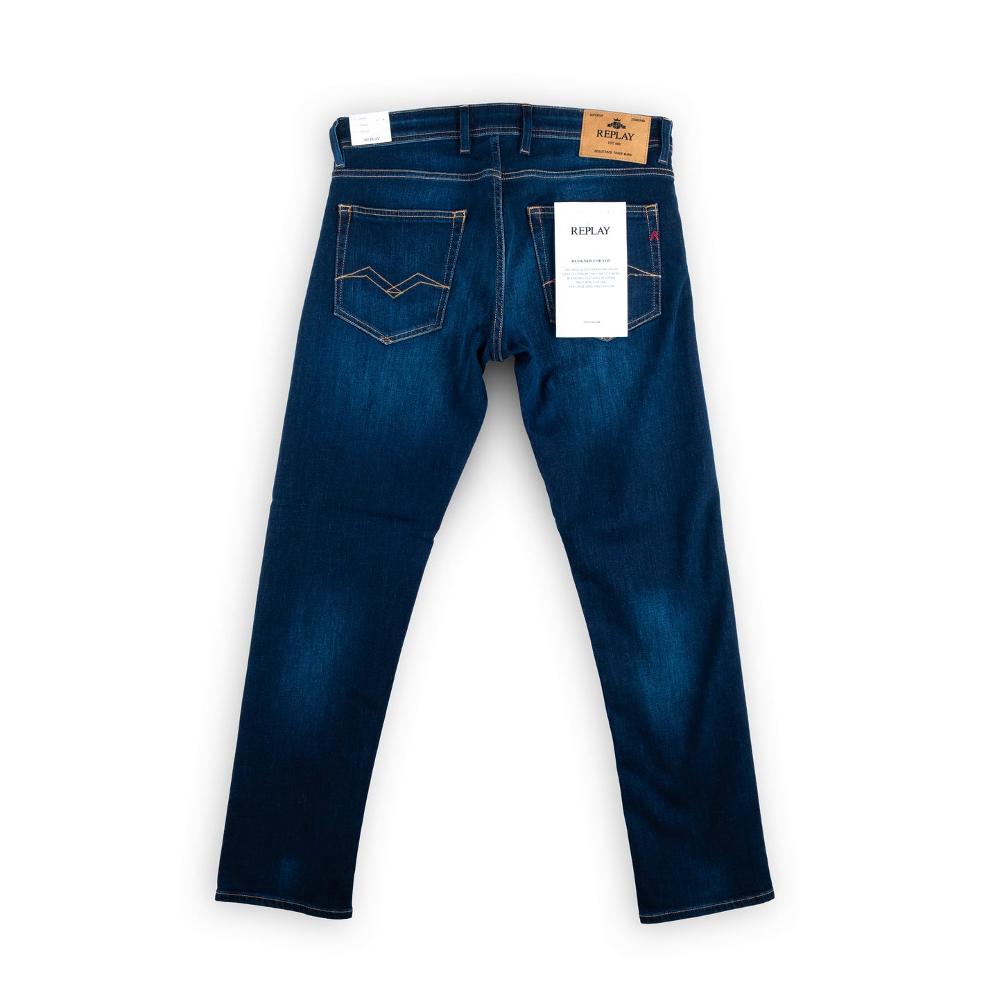 Calças Jeans Homem Replay Azul Escuro