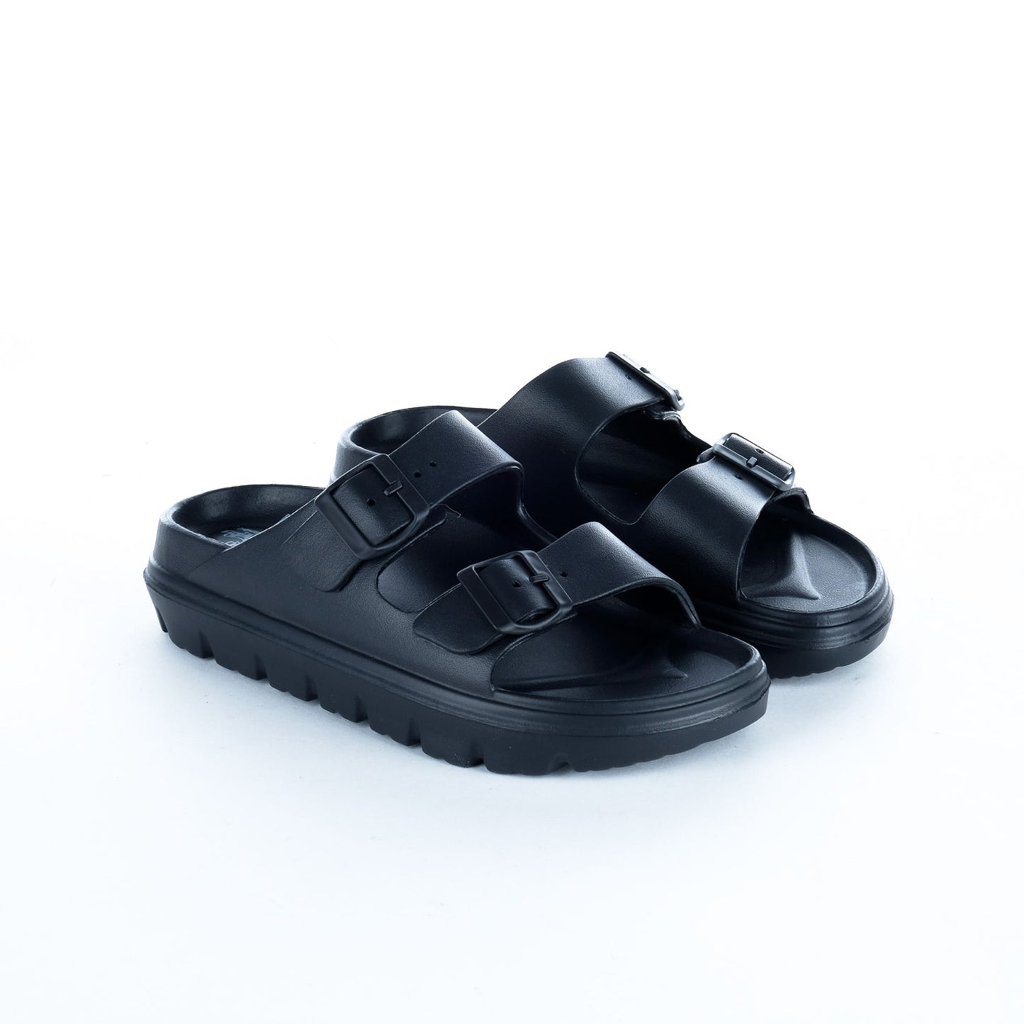 Chinelos Homem U.S. Polo Assn. Pretos com Duas Fivelas Ajustáveis e Sola Robusta