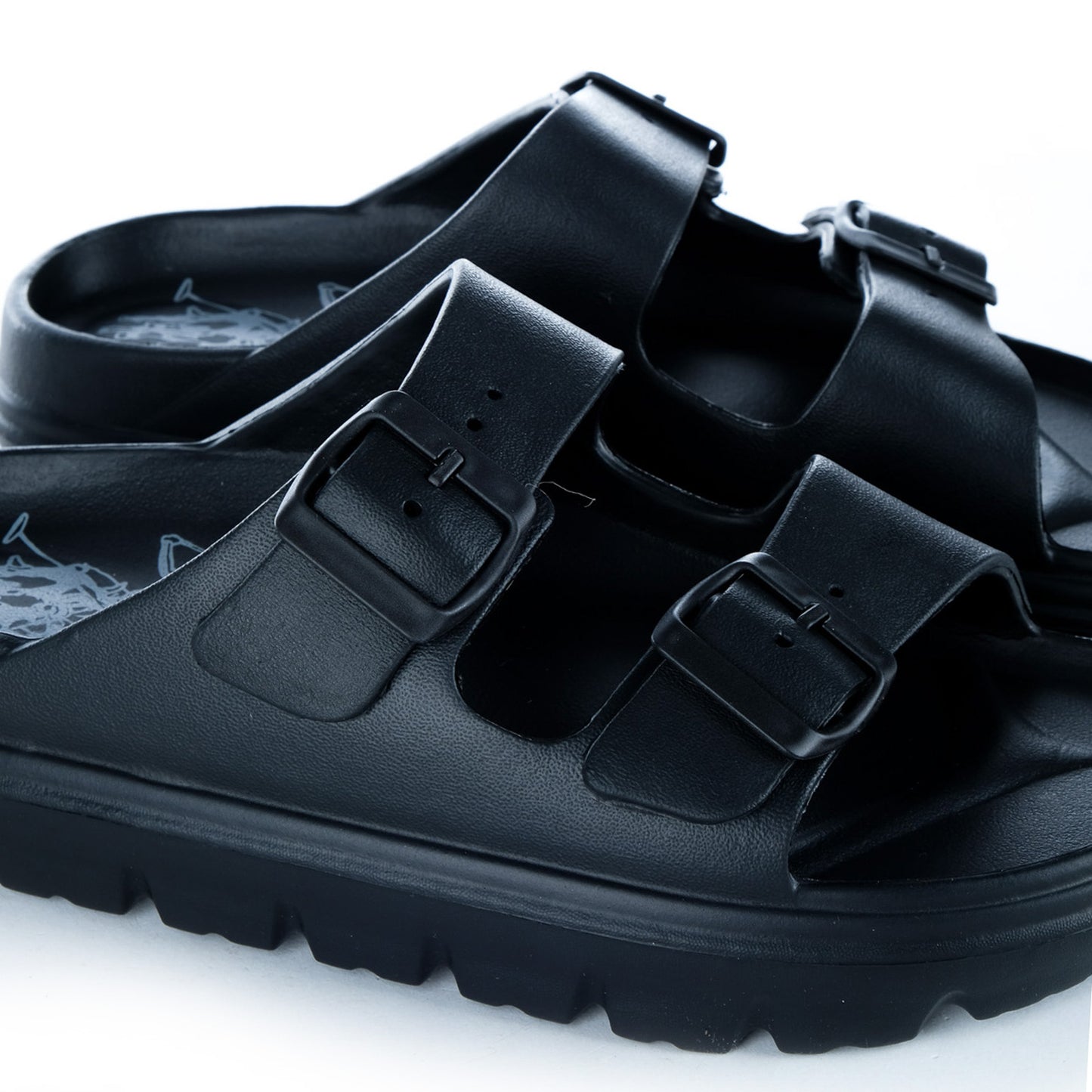 Chinelos Homem U.S. Polo Assn. Pretos com Duas Fivelas Ajustáveis e Sola Robusta