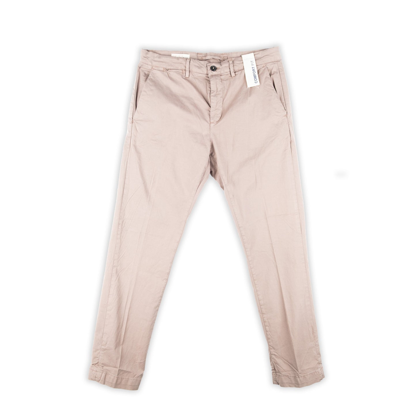 Calças Chino Homem Yes Zee Bege Claro Comfort Fit com Bolsos Laterais