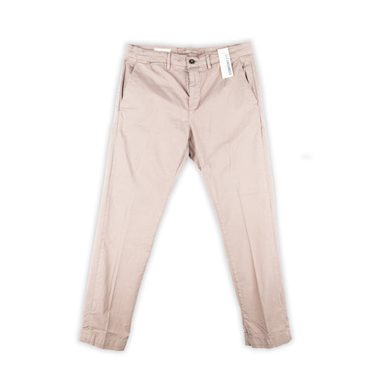 Calças Chino Homem Yes Zee Bege Claro Comfort Fit com Bolsos Laterais