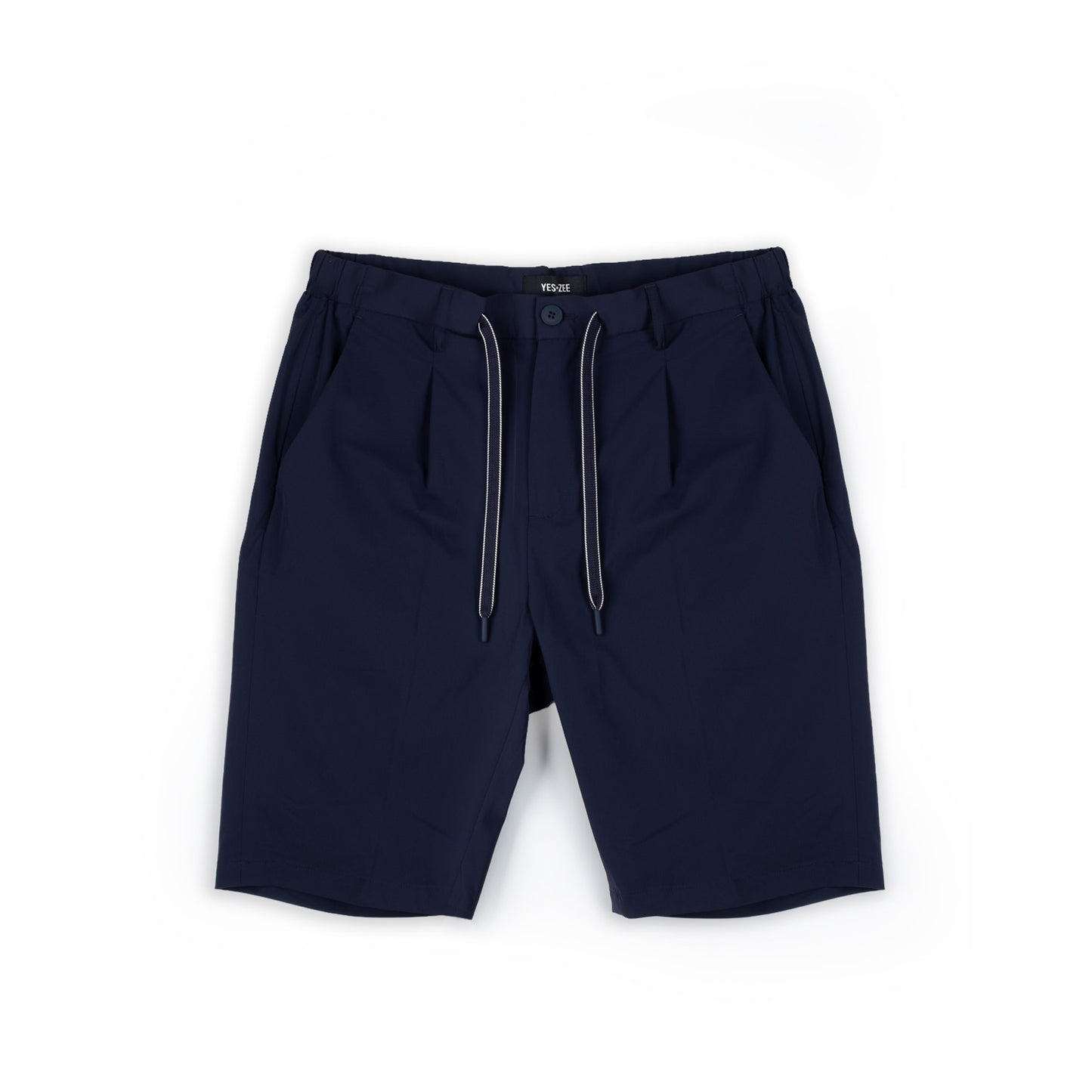 Calções Homem Yes Zee Azul Marinho com Cordão Ajustável e Bolsos Laterais