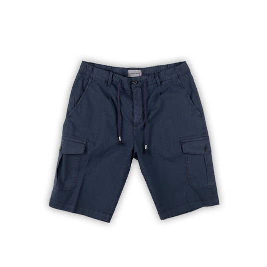 Calções Cargo Homem Yes Zee Azul-Escuro com Cordão