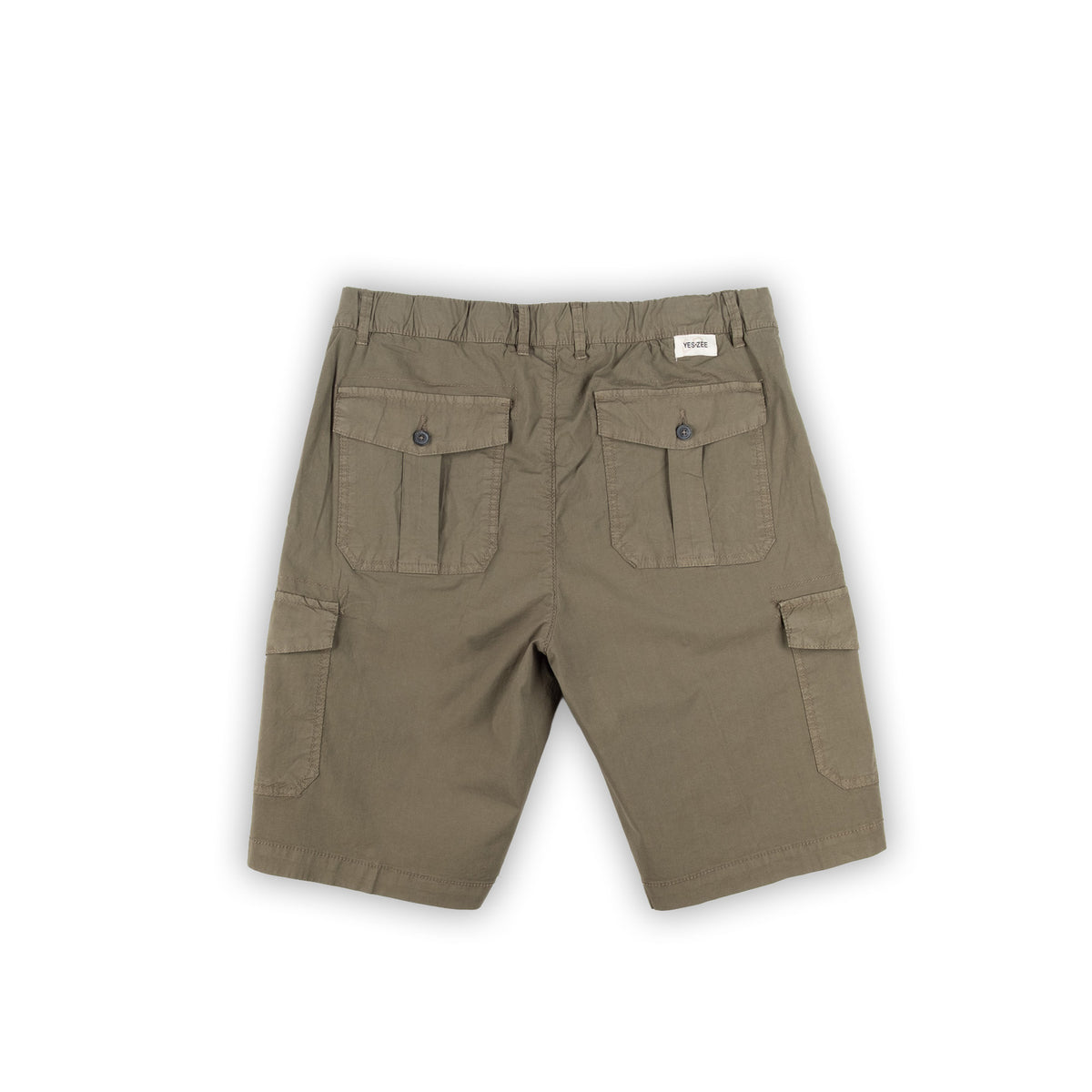 Calções Cargo Homem Yes Zee Verde-Caqui com Cordão