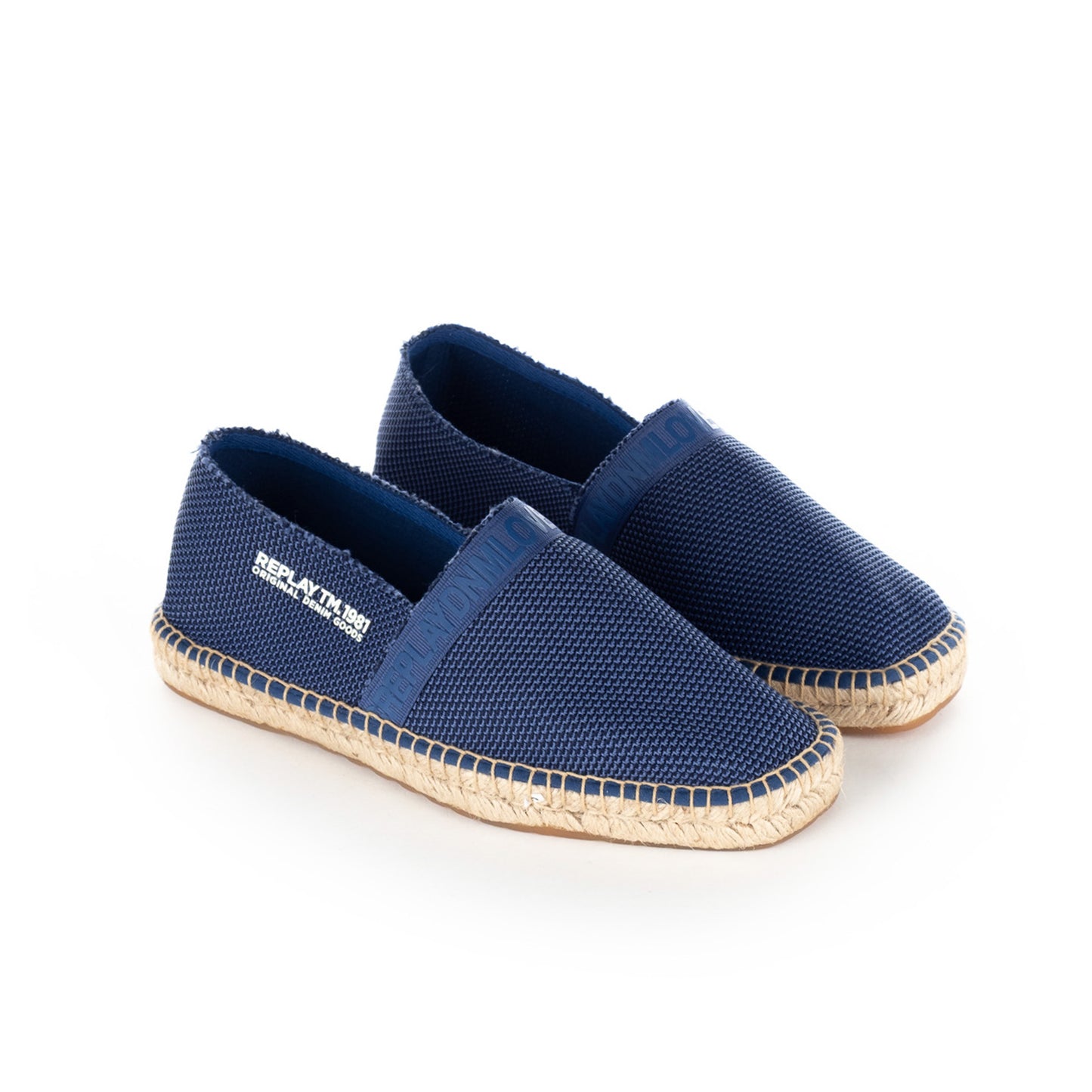 Alpercatas Homem Replay Azul-Escuro com Sola Entrançada